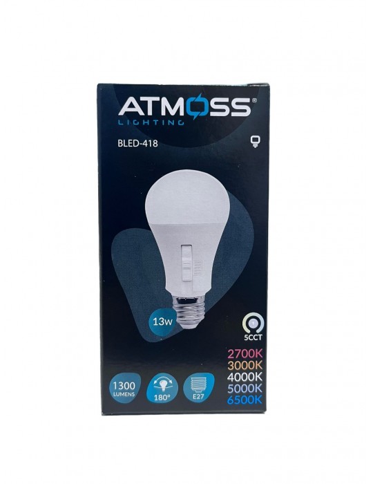 Atmoss Bombilla 5CCT 13W E27 de 2700K a 6500K BLED-418