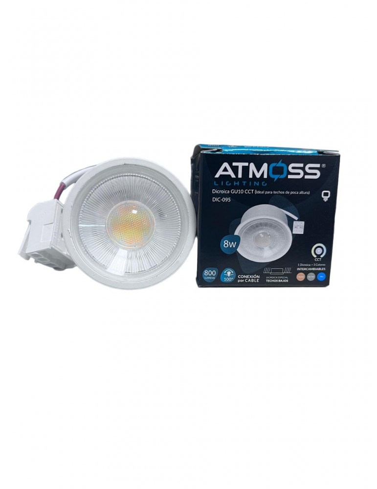 Atmoss Dicroica GU10 CCT 8W Techos bajos DIC-095