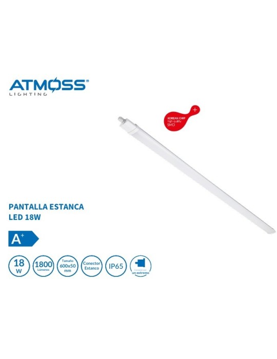Atmoss Pantalla estanca IP65 18W 60mm 5000K PNT-007