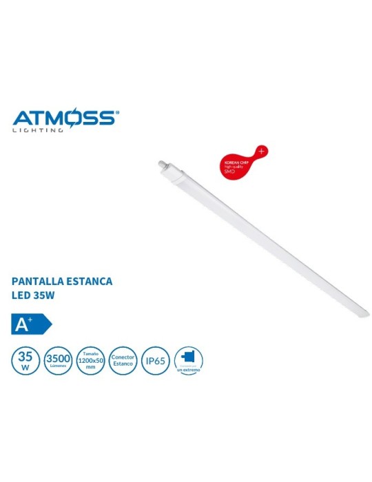 Atmoss Pantalla estanca IP65 35W 1200mm 5000K PNT-008
