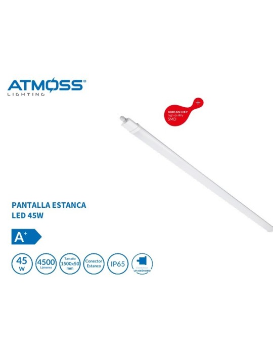 Atmoss Pantalla estanca IP65 45W 1500mm 5000K PNT-009