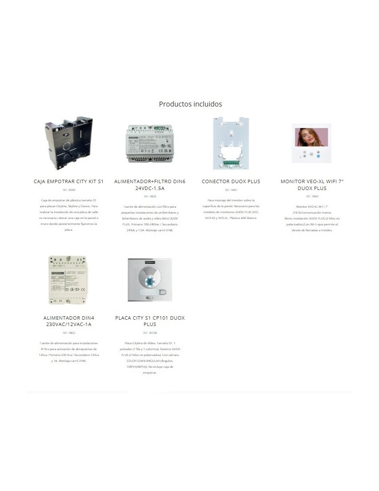 FERMAX KIT VIDEO CITY VEO-XL WIFI DUOX PLUS 1L 9471