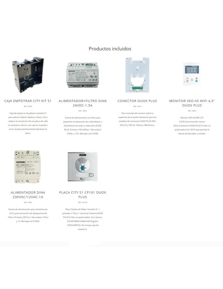 Fermax kit video city VEO XS wifi duox plus 1L