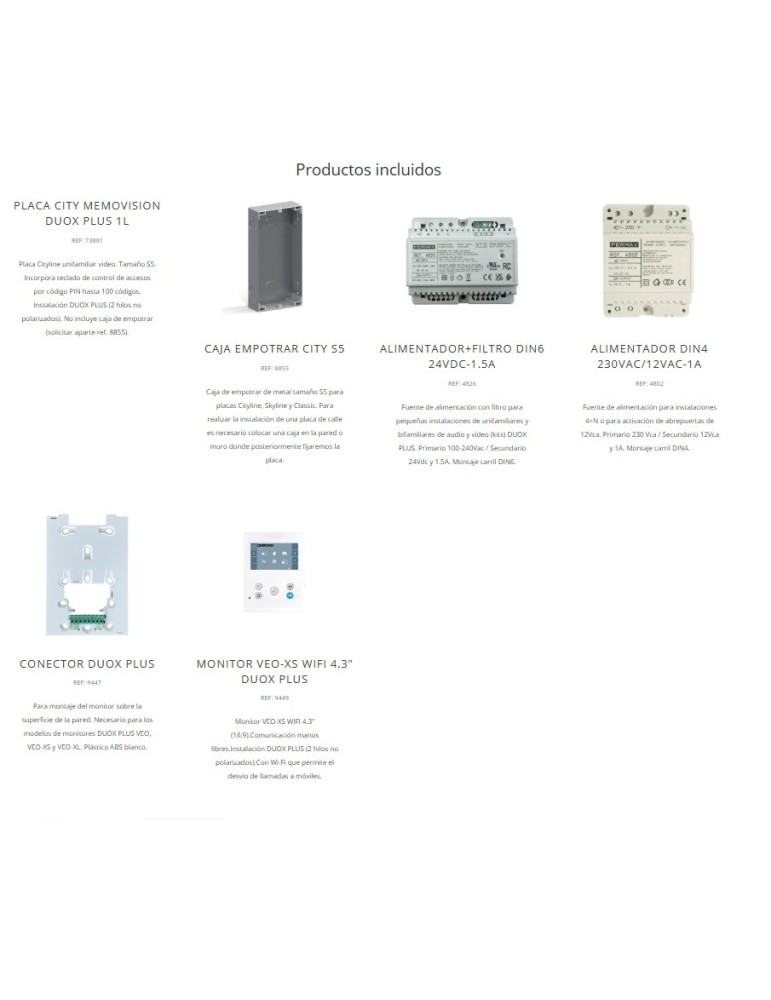 Fermax kit video city memov. VEO-XS wifi duox plus 1L 49121