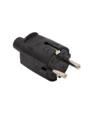 Atmoss Clavija Schuko goma negro 16A MTE-0009
