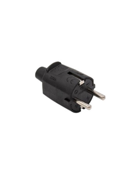 Atmoss Clavija Schuko goma negro 16A MTE-0009