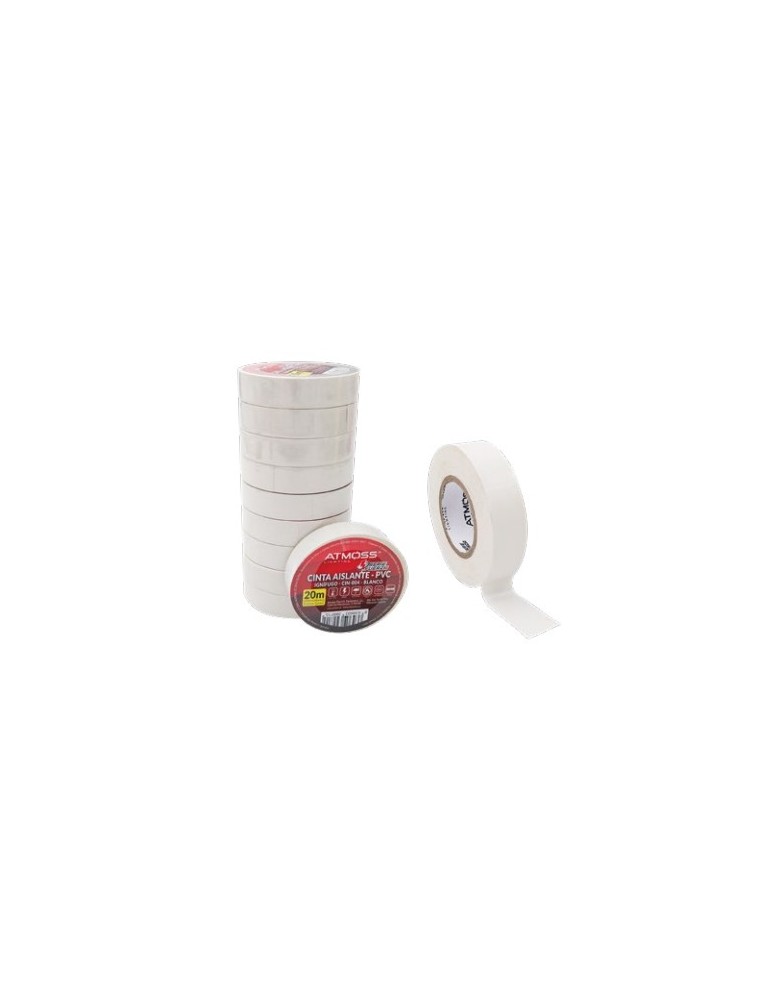 Atmoss Cinta aislante PCV Inífugo 20mx19mm x 0.15mm Blanca CIN-004