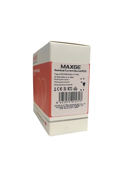Maxge Diferencial SUPERINMUNIZADO 2P 63A 300mA EPR2A063300
