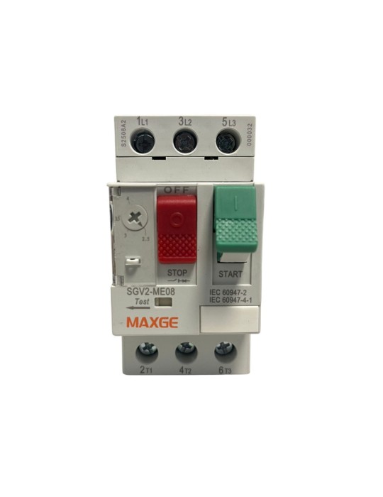 Maxge Guardamotor SGV2-ME08. Rango: 2,5-4 A