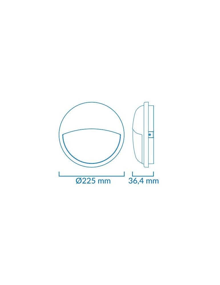 Atmoss aplique exterior IP65 20W 3CCT aro intercambiables APQ-524