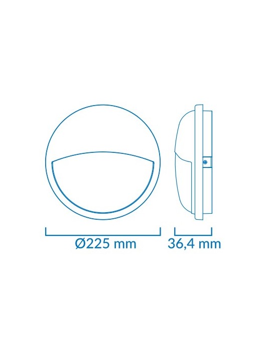 Atmoss aplique exterior IP65 20W 3CCT aro intercambiables APQ-524