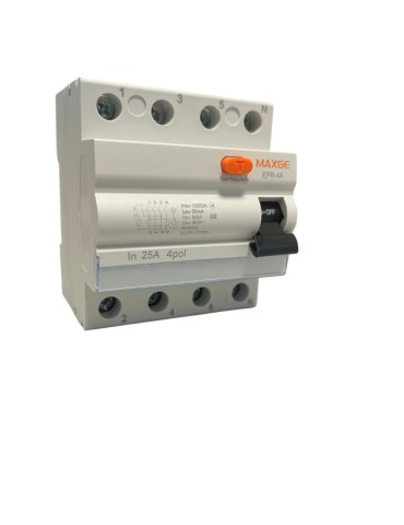 Maxge Diferencial SUPERINMUNIZADO 4P 25A 30mA A EPR4A025030