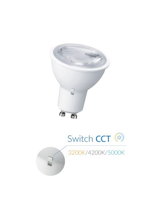 ATMOSS Dicroica GU10 CCT 7W | 3 Temperaturas de Luz en 1 Bombilla LED DIC-094