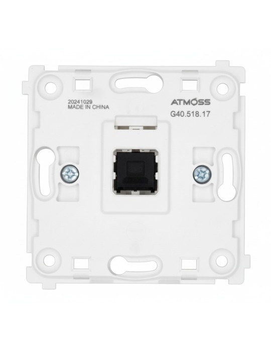 Base red simple RJ45 CAT 6 sin conector Dynamic Art Atmoss S40.518.17