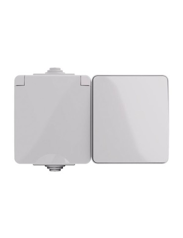CONMUTADOR+ENCHUFE SCHUKO ESTANCO IP65 ATMOSS DYNAMIC MAT65