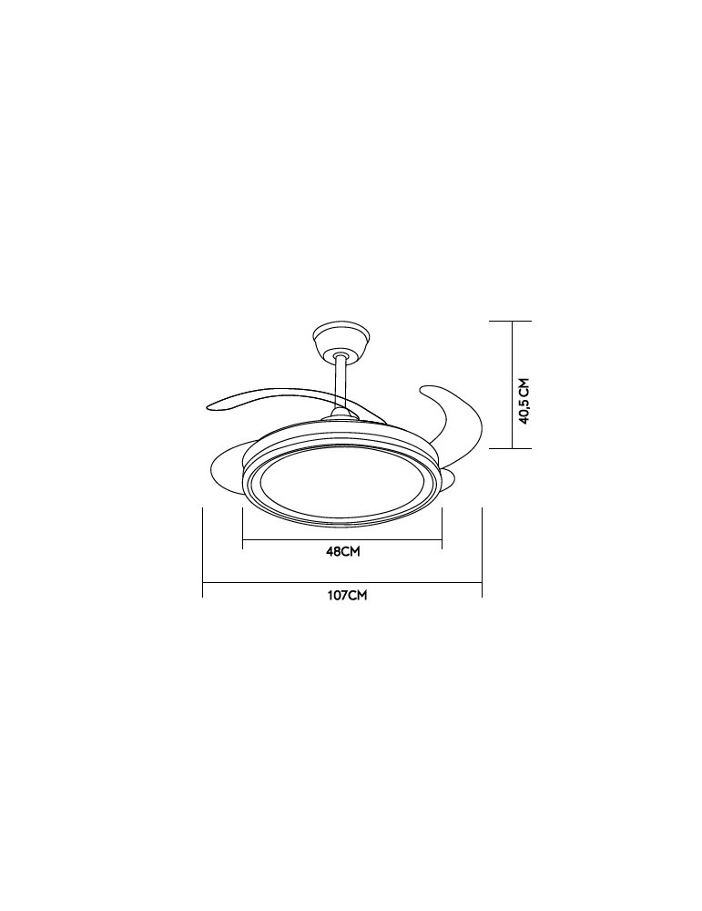 Atmoss Ventilador de Techo Atmoss VNT-001 42W DC 3CCT con Luz LED y Ma