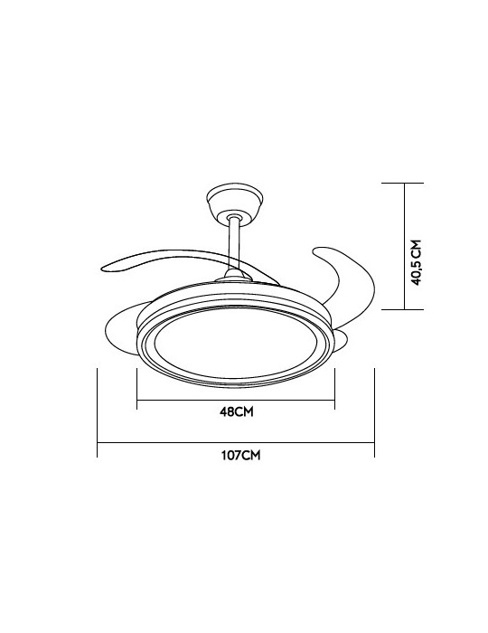 Atmoss Ventilador de Techo Atmoss VNT-001 42W DC 3CCT con Luz LED y Ma