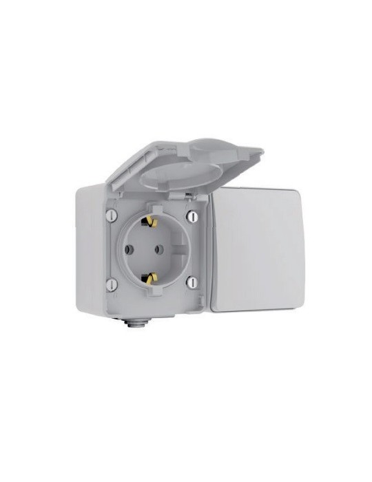 CONMUTADOR+ENCHUFE SCHUKO IP65 ATMOSS DYNAMIC MAT65 S60.407.14