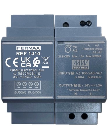 Fermax Alimentador Kit Way Din4 24Vdc-1.5A 1410 | Suministros…