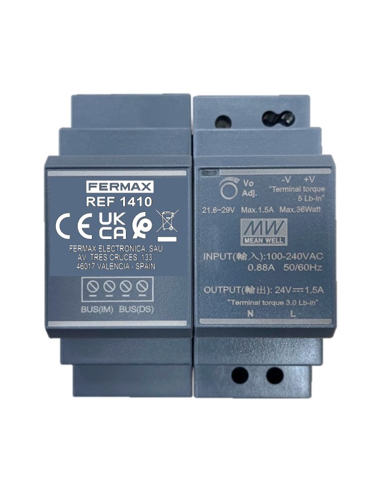 Fermax Alimentador Kit Way Din4 24Vdc-1.5A 1410 | Suministros…