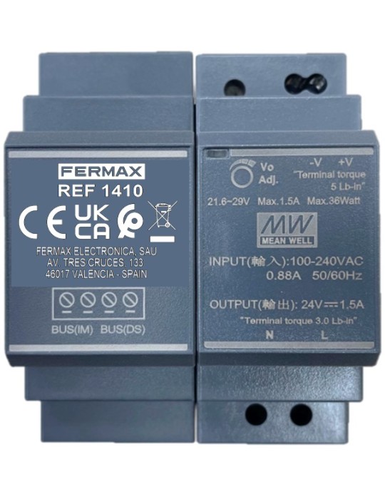 Fermax Alimentador Kit Way Din4 24Vdc-1.5A 1410 | Suministros…