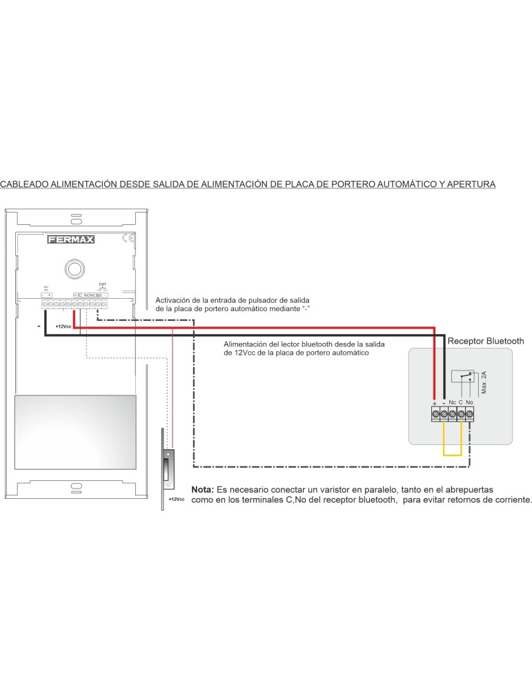 Fermax Receptor Bluetooth Autónomo Nearkey 2637 | Suministros…