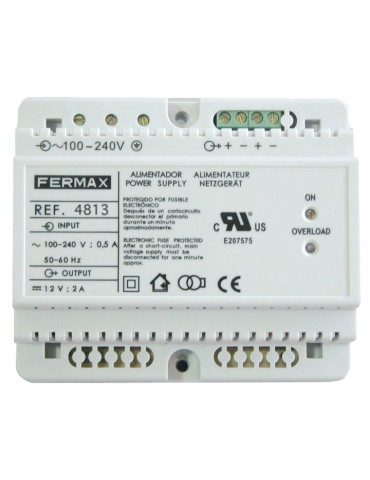 Fermax Alimentador Din6 100-240Vac/12Vdc-2A 4813 | Suministros…