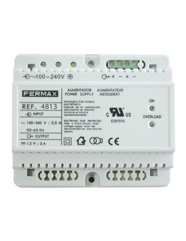 Fermax Alimentador Din6 100-240Vac/12Vdc-2A 4813 | Suministros…