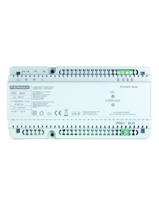 Fermax Alimentador+Filtro Din10 24Vdc-2.5A 4825 | Suministros…