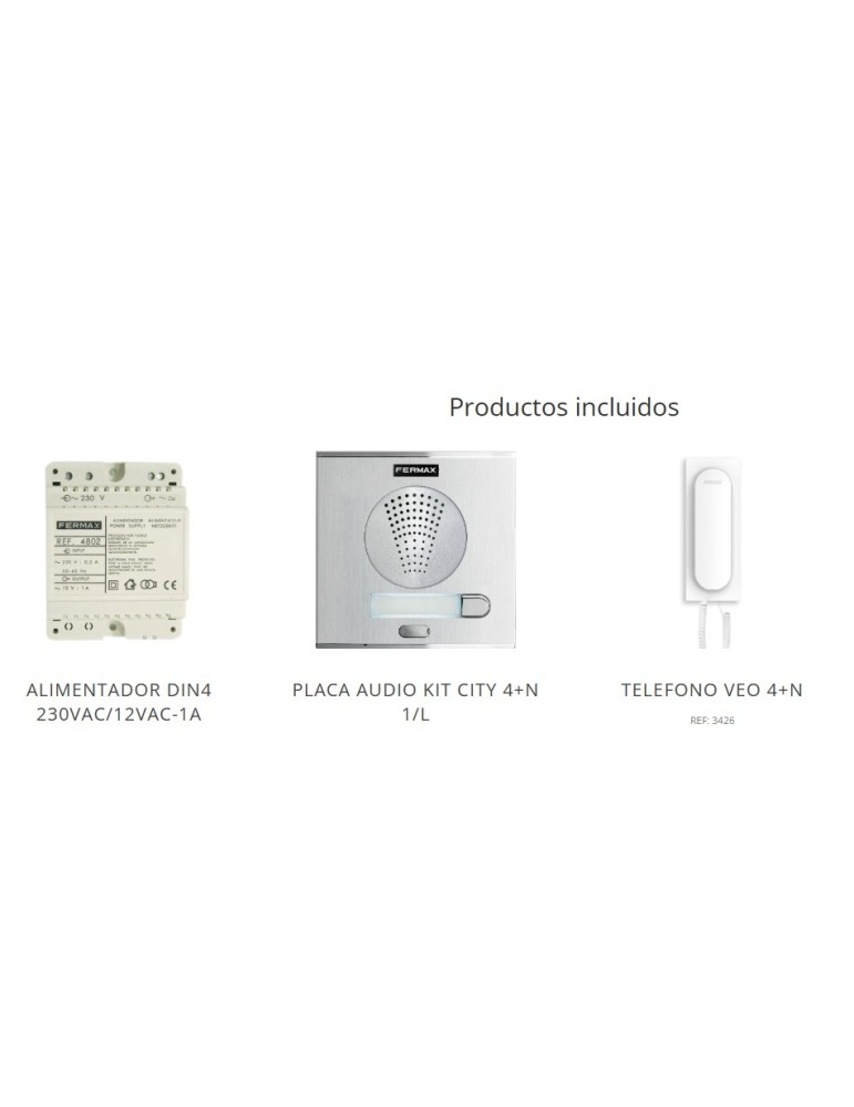 Fermax Kit Portero City 4+N 1/L 4860 Audio