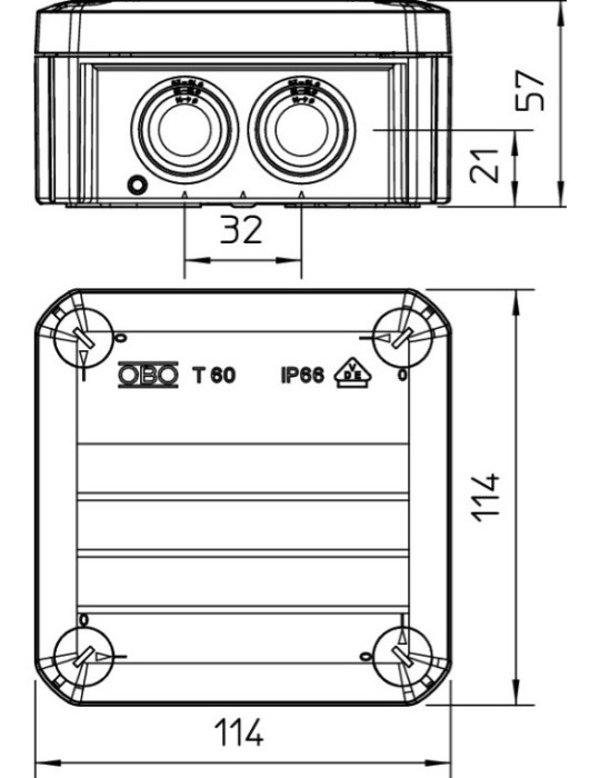 OBO CAJA ESTANCA DERIV. C/TORNILLO T-60 2007061