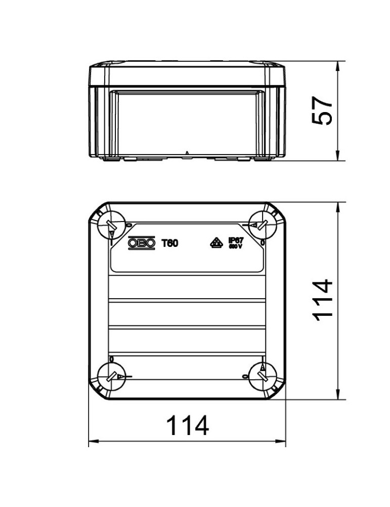 OBO CAJA ESTANCA DERIV. C/TORNILLO T60 U 2007239