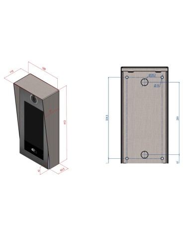 Fermax Caja Sup. Placa Kin MEET Alu 95161 | Suministros Eléctricos 2
