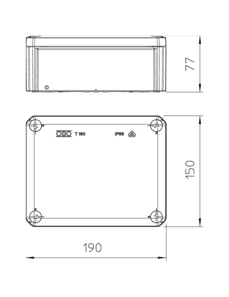 OBO CAJA ESTANCA T/TORNILLO CIEGA T-160 2007271