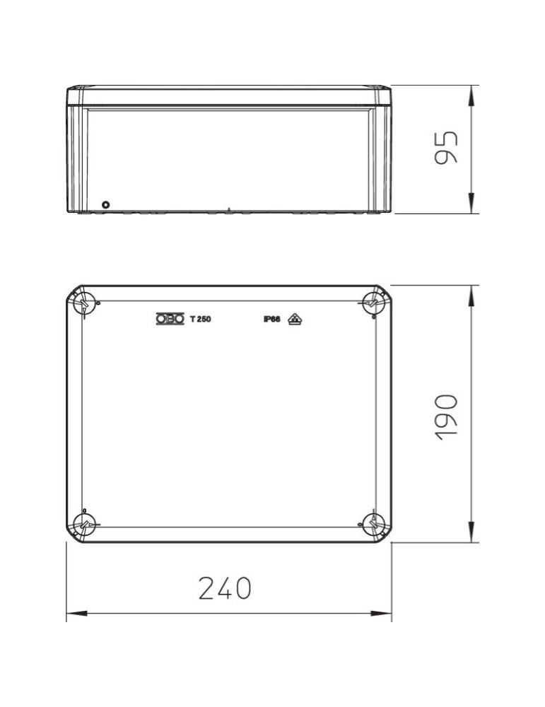 OBO CAJA ESTANCA T/TORNILLO CIEGA T-250 2007287