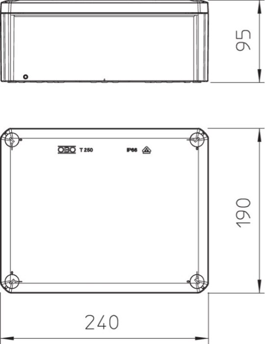 OBO CAJA ESTANCA T/TORNILLO CIEGA T-250 2007287
