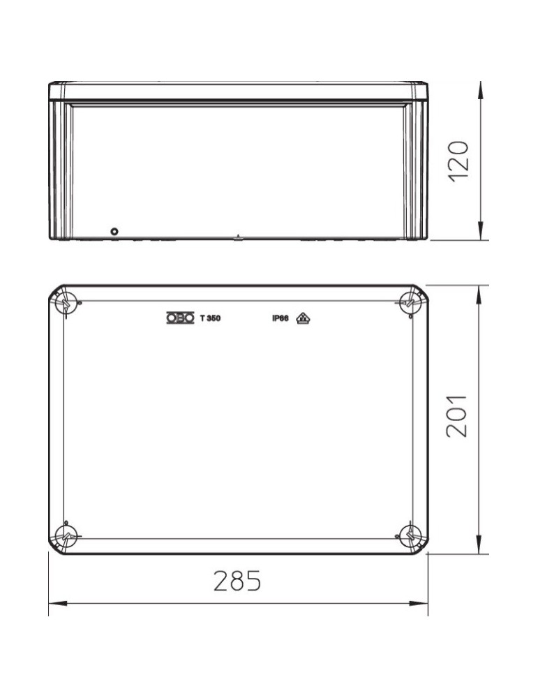 OBO CAJA ESTANCA T/TORNILLOS CIEGA T350 2007303