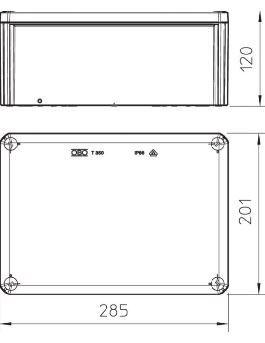 OBO CAJA ESTANCA T/TORNILLOS CIEGA T350 2007303