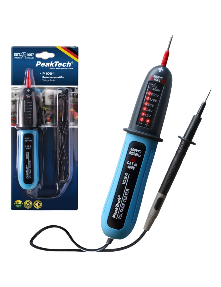 PeakTech P1094 | Comprobador de tensión bipolar