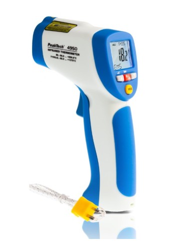 PeakTech P4950 | Termómetro infrarrojo con entrada Tipo K
