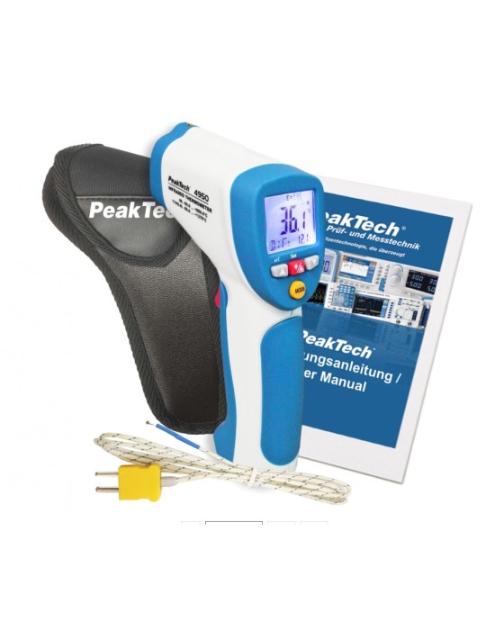 PeakTech P4950 | Termómetro infrarrojo con entrada Tipo K