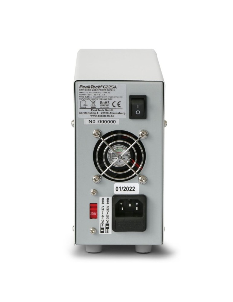 PeakTech P6225A | Fuente de alimentación