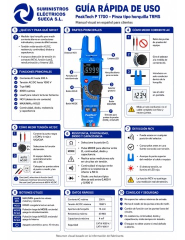 Pack Premium Instalador PeakTech | Multímetro + Pinza + Localizador 2