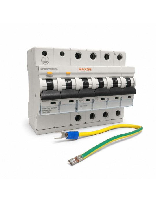 Maxge EPBOV4SC63 Protector Sobretensiones P+T 4P 63A