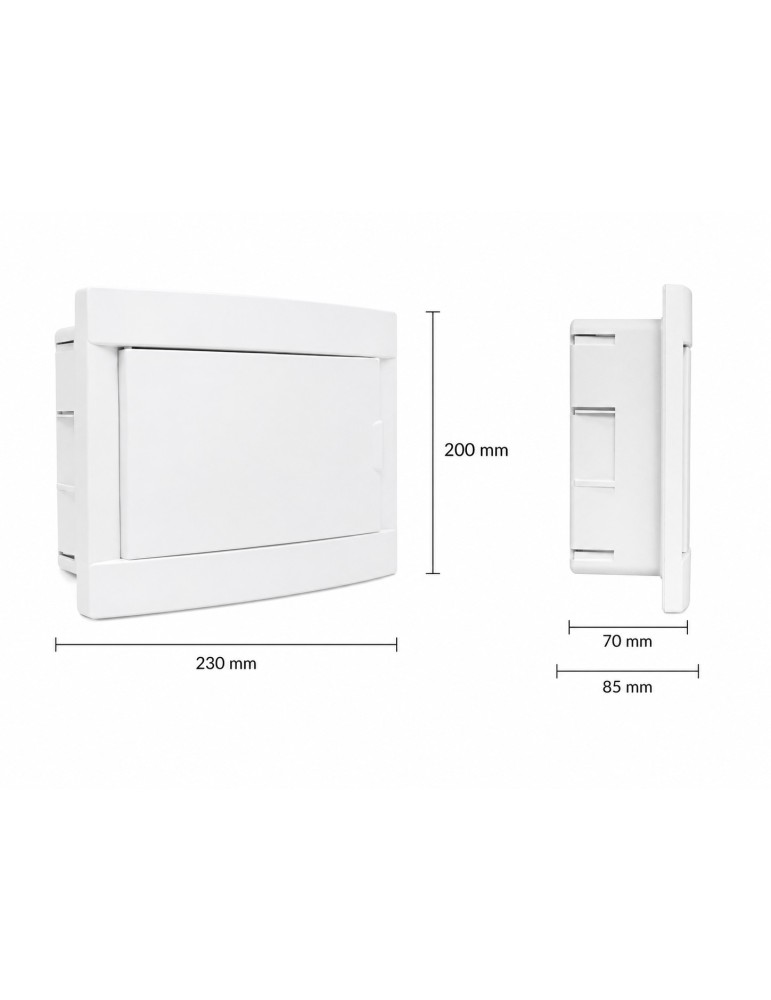 Atmoss BOX-101 Caja empotrada 8 módulos IP40 tapa opaca
