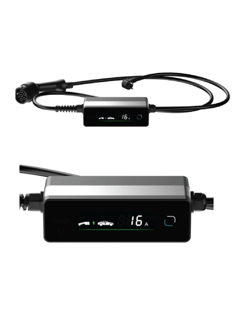 Maxge Cargador portatil monofásico con cable 5m + indicador de carga.