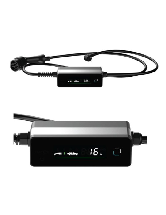 Maxge Cargador portatil monofásico con cable 5m + indicador de carga.