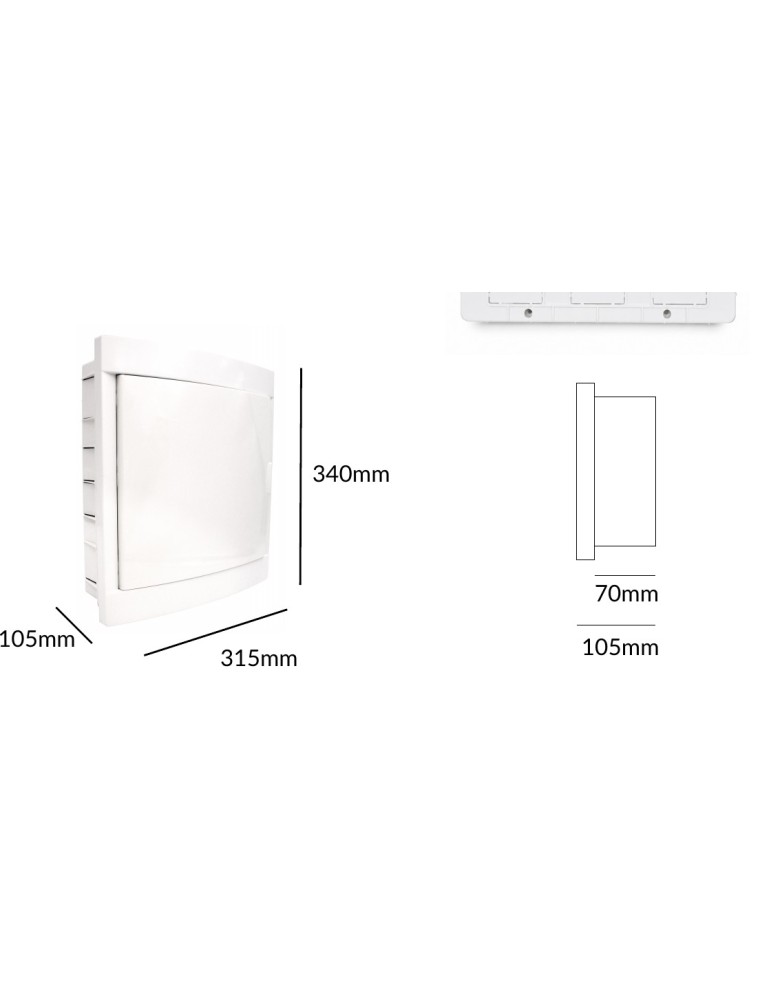 Atmoss BOX-103 caja empotrada 24 módulos IP40