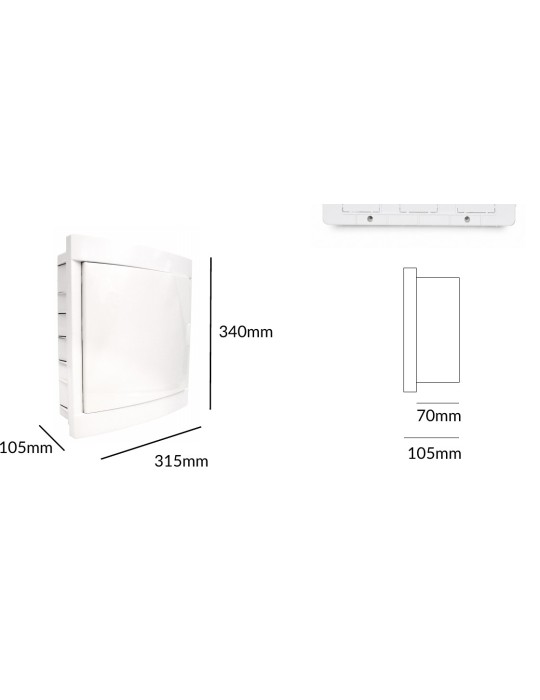 Atmoss BOX-103 caja empotrada 24 módulos IP40