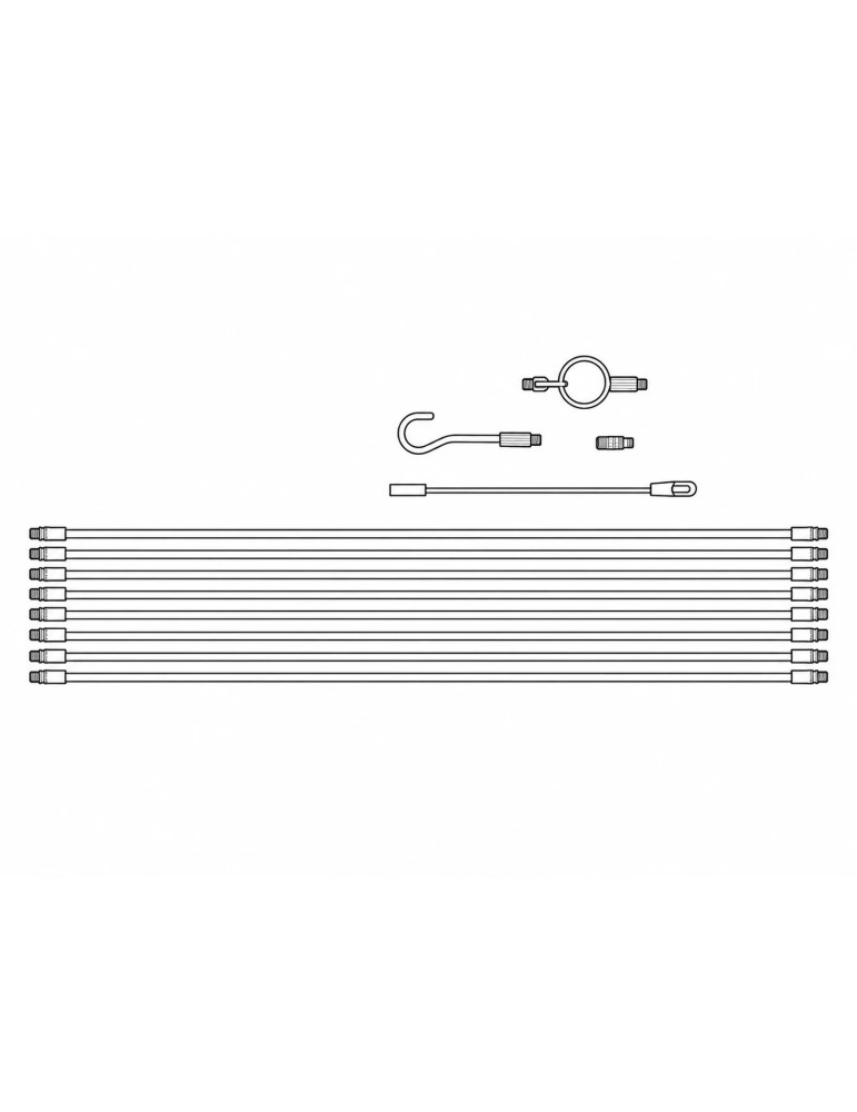 Kit varillas pasacables Atmoss GUIA-101 5 m Ø4 mm